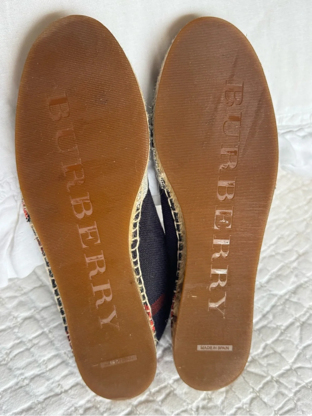 Burberry Black Canvas Espadrilles with Red and Cream Check